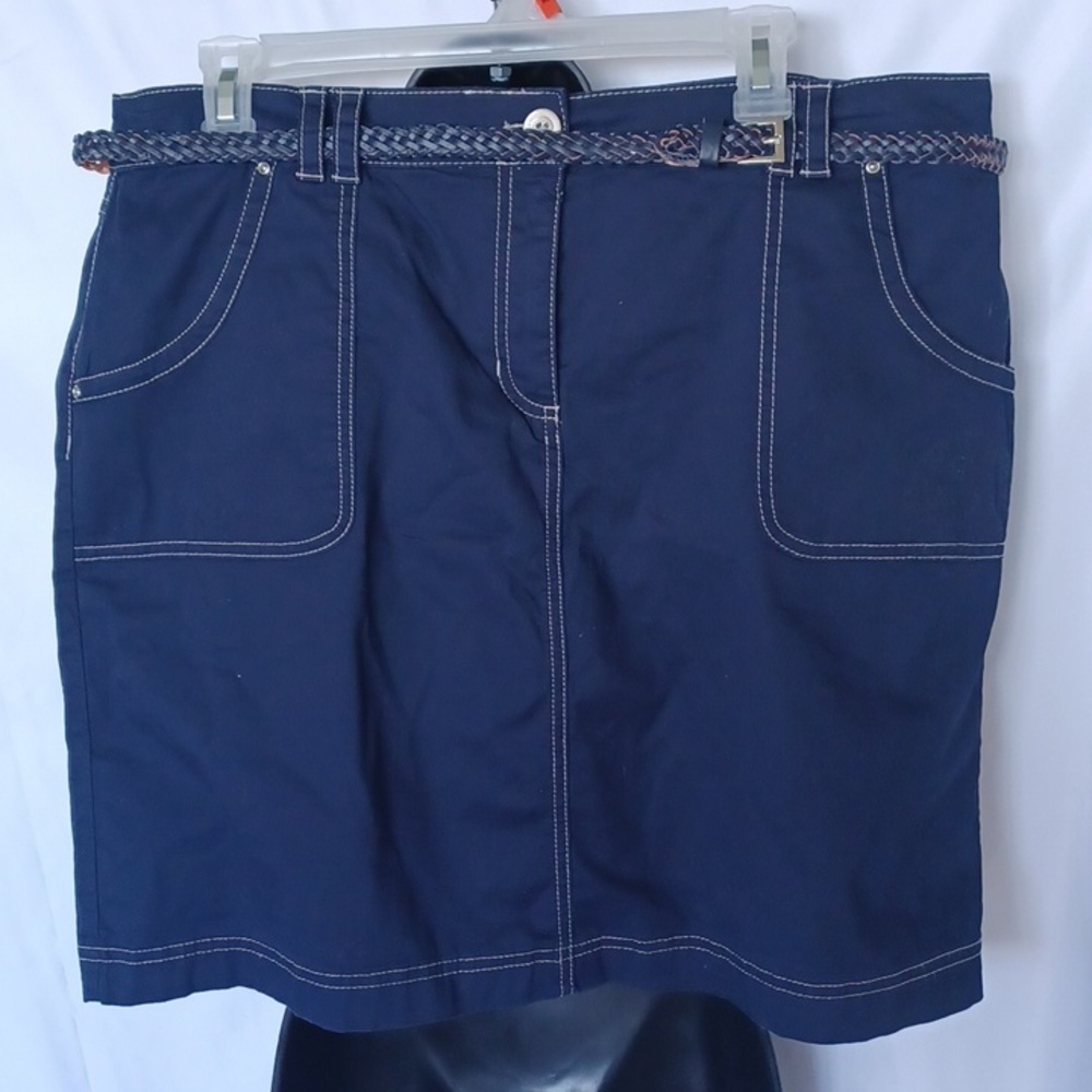 Karen Scott Cotton Skort Casual in Navy - Women's 12